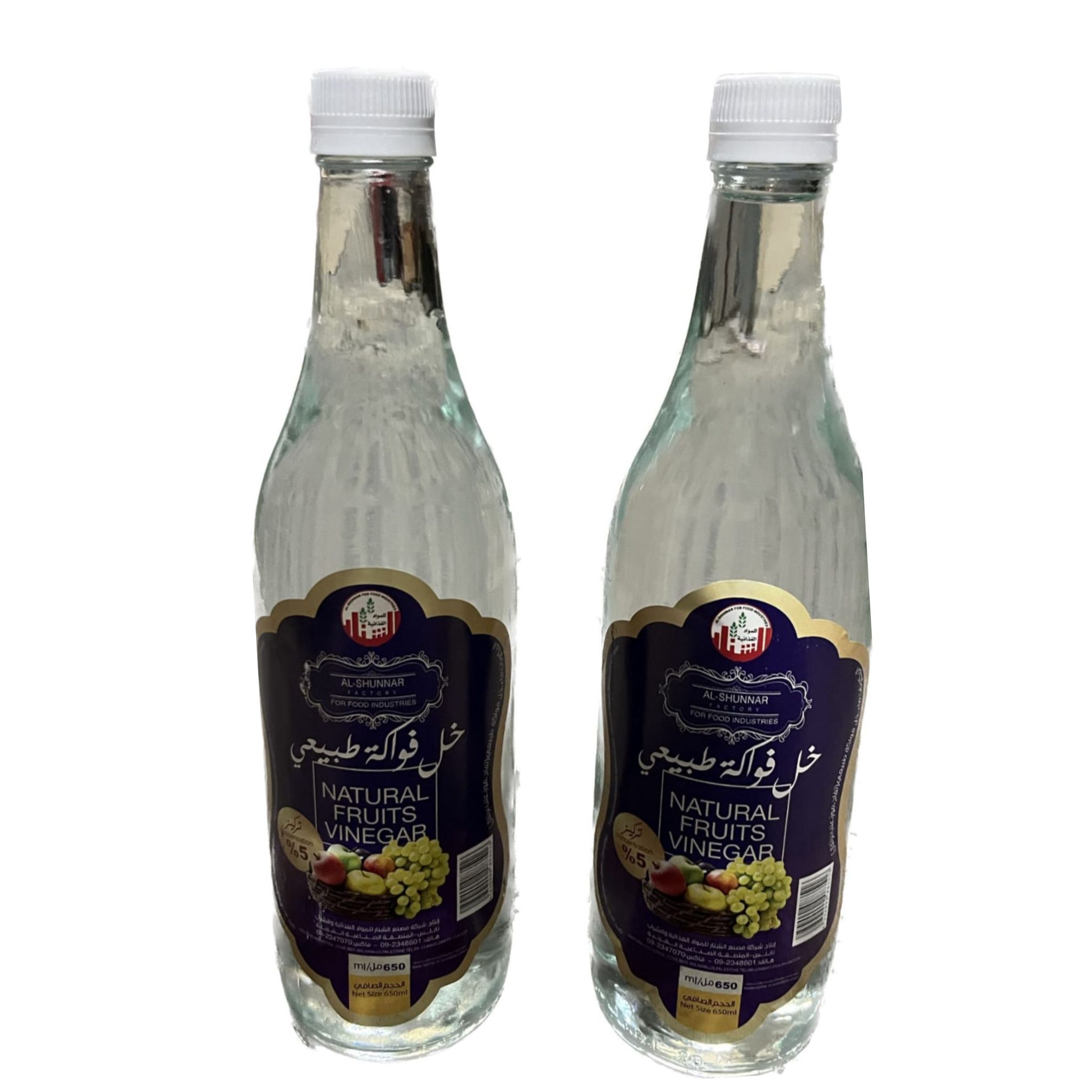خل فواكه لتر زجاج